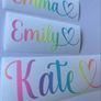 Personalised vinyl decal name stickers school lunchbox bottle notebook iPad Image 2