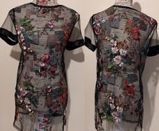 Sheer Floral Embroidery Dress NEW