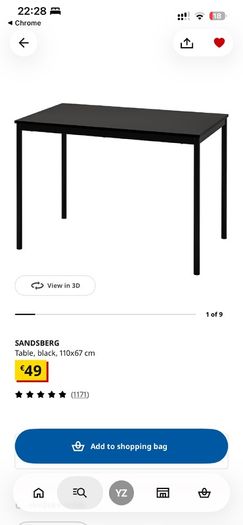 ikea table 110cm