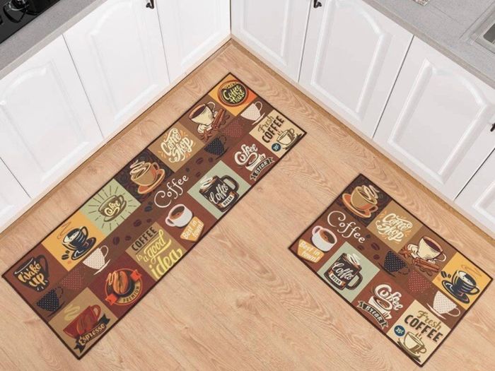 2 Pcs Non-slip Kitchen Mats and Rugs Washable Rubber Backing Doormat Runner Microfiber Rug Set (MULTIPLE DESIGNS, SEE PHOTOS)