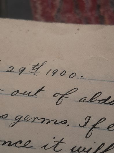 two hand written books