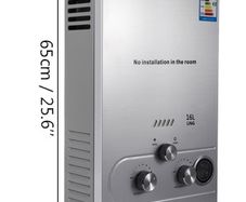 Instant Tankless Water Heater 16L Stainless Steel Natural Gas Instant Electric Tankless Heaters Shower Kit