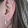 Abbott Lyon Sterling Silver Hoop Earrings (18k Gold plated) Image 2