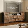 Tv Cabinet, Dresser for Bedroom with 11 Fabric Drawers, TV Stand with Power Socket for TVs up to 70 inch TV Units for Living Room, Bedroom, Rustic Brown Image 5