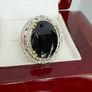 Silver Black & Gold Stunning statement ring Image 5