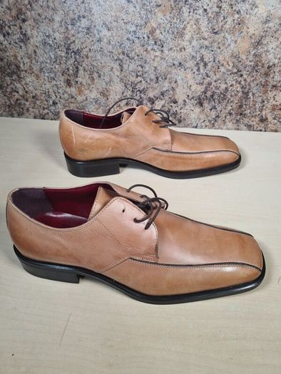 mens CLARKS GOLD COAST shoes brown tan leather square toe Size UK 10 EU 44 BRAND NEW