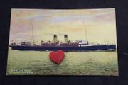 L and N. W. , S.S. Anglia , Holyhead and Dublin Service , Postcard - 1900s