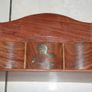 Vintage Letter Holder Handmade Wooden Paper Rack with Moorish Brass Inlays Office Desk Organiser 10,4" x 4" H-7" Image 9