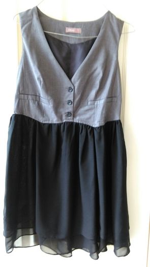 Vest Style Mini Black/Grey Dress from AWEAR, like new