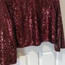 burgundy sequin top Image 2