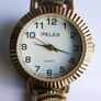 Ladies Easy Read Watch Pelex, Gold Expander Bracelet & Gold Easy Read Dial New Battery Image 2