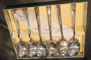 Set of Silver Plate Fruit Spoons