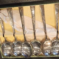 Set of Silver Plate Fruit Spoons