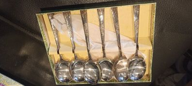 Set of Silver Plate Fruit Spoons