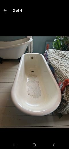 Vintage Cast Iron Clawfoot Bath  Original Feet