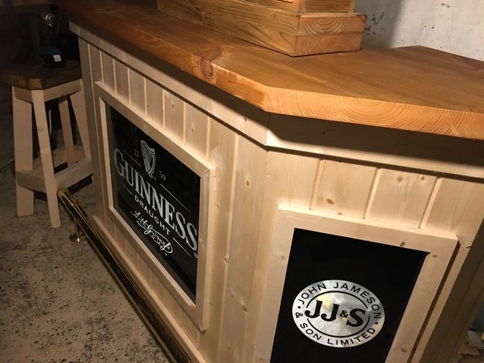 Corner Home Bar Timber Bar Counter