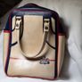 Stylish vintage leather golf practice ball bag with balls Image 2