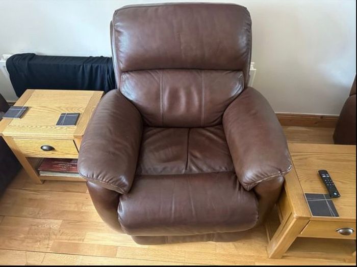 3 piece leather recliner sofa