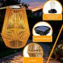 2 Solar Lanterns Outdoor Garden & Patio Lights Image 2