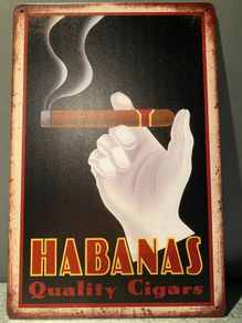 Havana Cigars Tin Metal sign