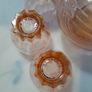 Peach Glass Decanter and Six Glasses Image 3