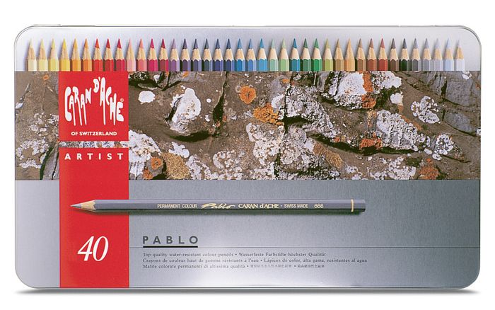 Caran dAche Pablo Colour Pencils (40 in a Metal Box)