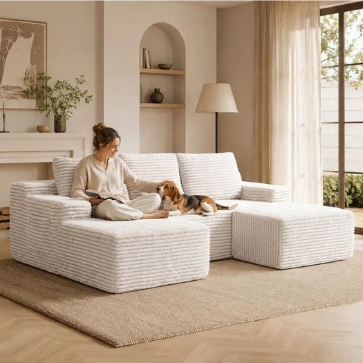 Softy Compressed Modular Sofa c/w Chaise & Ottoman
