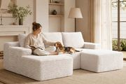Softy Compressed Modular Sofa c/w Chaise &amp; Ottoman
