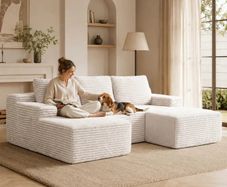 Softy Compressed Modular Sofa c/w Chaise & Ottoman