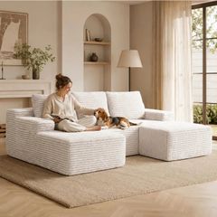Softy Compressed Modular Sofa c/w Chaise & Ottoman