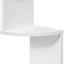 FREE P&P Corner Shelf, 5-tier Floating Wall Shelf With Zigzag Design, Bookshelf, White Image 2