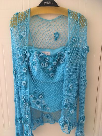 JOHN CHARLES LONDON Four Piece Separates Outfit.       Crochet, Occasion Wear, Events, Mother of Bride Groom
