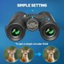 Waterproof Binoculars with Tripod & Phone Adapter, BAK-4 Prisms, FMC Lens for Bird Watching, Hiking & Stargazing Image 7