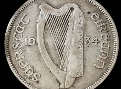Ireland - 1934 - Half Crown - Silver - KM.8 - [887]