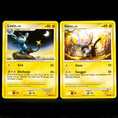 Luxio Lv.25 43/99 and Shinx Lv.13 74/99 Uncommon Platinum Arceus Pokemon Cards