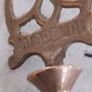 Rare find  Handcrafted Brass Eye Liner Powder Box, Antique Surma Dani . Old Brass Kohl Holder Image 2
