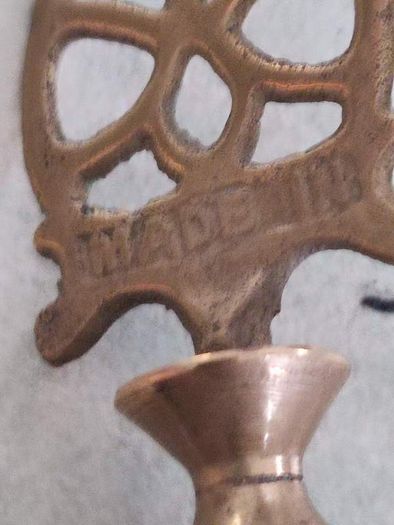 Rare find  Handcrafted Brass Eye Liner Powder Box, Antique Surma Dani . Old Brass Kohl Holder