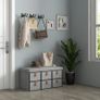 Shoe Storage Bench with Cushion and 6 Fabric Drawers for Entryway Image 5