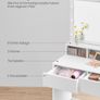 Dressing Table with LED Bulbs Mirror & Stool Image 5