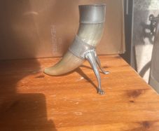 pewter horn goblet - haugrud norway