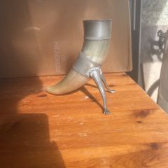 pewter horn goblet - haugrud norway