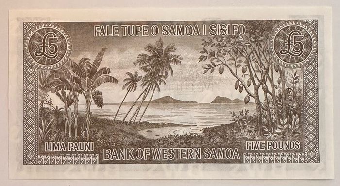 Western Samoa 5 Pounds Banknote
