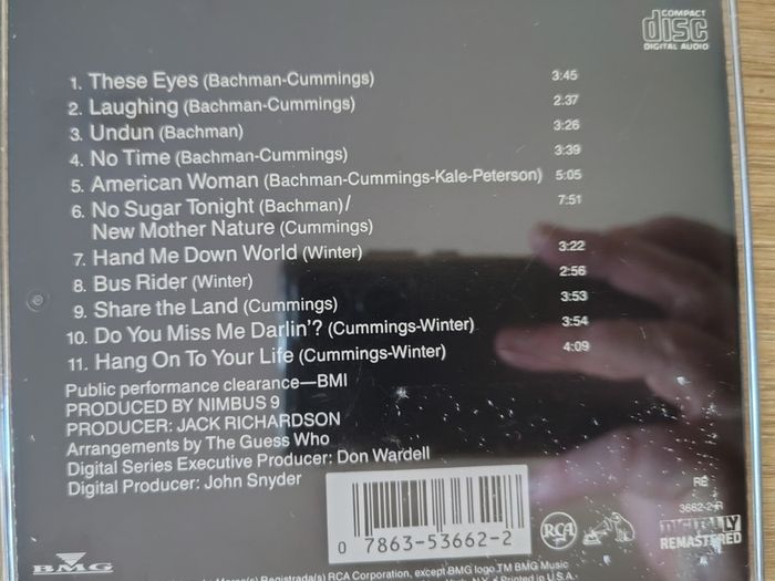 The Guess Who - The Best Of The Guess Who CD (1990) US Reissue Classic Rock EX+