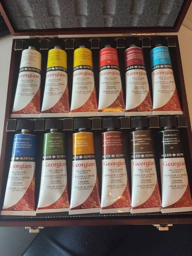 Daler-Rowney Georgian Oil Paint Set with Wooden Case