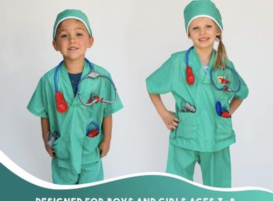 Kids surgeon role play unisex costume