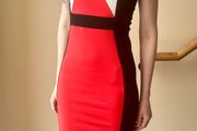 Quiz Colour Block Bodycon Dress - Size 10