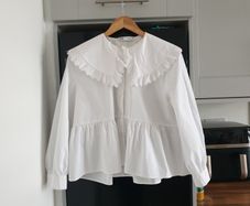 Zara Peter Pan Collar Blouse Size Medium
