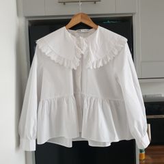 Zara Peter Pan Collar Blouse Size Medium