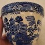Antique blue and white willow pattern Image 3