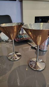 Copper cocktail glasses
